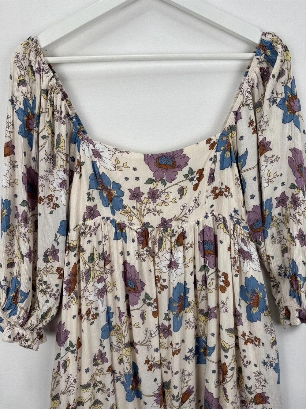 Hudson Gray Floral Boho Babydoll Mini Dress Size Small